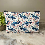 Pouch - Floral Whale