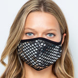 Sequined Mask - Gold & Silver