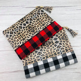 Buffalo Plaid & Leopard Clutch