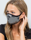 Sequined Mask - Gold & Silver