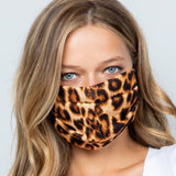 Leopard Pleated Mask