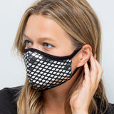 Sequined Mask - Gold & Silver