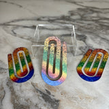 Jumbo Paperclip - Rainbow Glitter