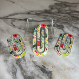 Jumbo Paperclip - White Background Floral
