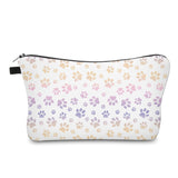 Pouch - Paw Dog Cat Pink Purple on White