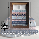 Blanket Christmas #28 - Snowflake Blue Pink - PREORDER