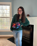 The Roni Nylon Crossbody - Pink Orange Galaxy