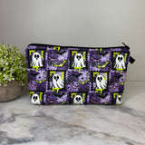 Pouch - Halloween Fall - Purple Frame Ghost