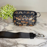 Rue - Nylon Wristlet Wallet - Black Animal Bow