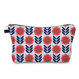Pouch - Floral Blue Red