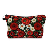 Pouch - Floral Bold Red Daisy