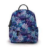 Mini Backpack - Christmas Blue Purple Snowflake