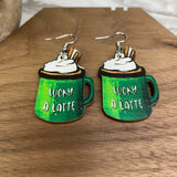 Wooden Dangle Earrings - St. Patrick’s Day - #10