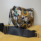The Roni Nylon Crossbody - Turquoise Sunflower