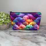 Pouch - Floral, Gold Vibrant Flower Petals