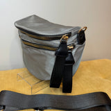 The Roni Nylon Crossbody - Grey + Black