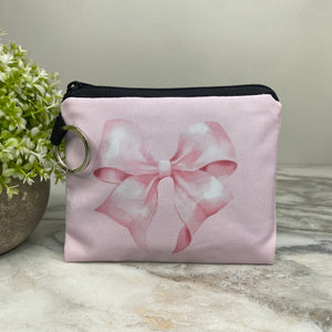 Mini Pouch - Bow on Pink
