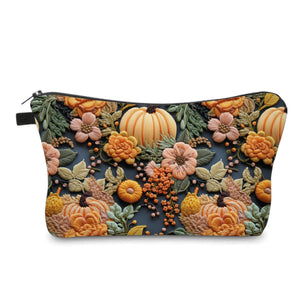Pouch - Pumpkin Floral Embrodery