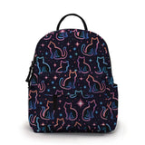 Mini Backpack - Cat Neon Outline