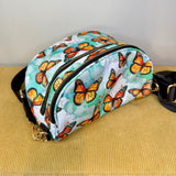 The Roni Nylon Crossbody - Butterfly Orange Teal