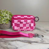 Rue - Nylon Wristlet Wallet - Hot Pink Check