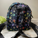 Mini Backpack - Black Rainbow Paw
