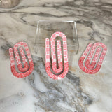 Jumbo Paperclip - Pink Glitter Hearts