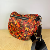 The Roni Nylon Crossbody - Camo Leaves Orange