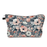 Pouch - Grey Pink Floral