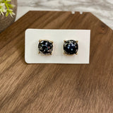 Metal & Acrylic Stud - Black Disco