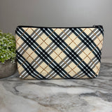 Pouch - Plaid Tan & Gold