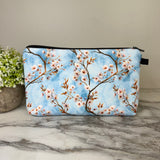 Pouch - Floral Ice Blue Cherry Blossom
