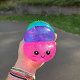 Squishy Toy - Viral Dumpling, Slow Rise Glitter - Pink