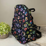 Mini Backpack - Black Rainbow Paw