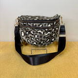 The Roni Nylon Crossbody - Animal Print Grey