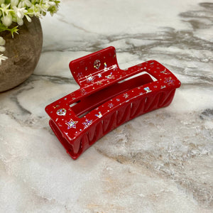 Hair Clip - Christmas Silver
