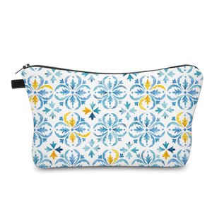 Pouch - Filagree Tile Blue + Yellow