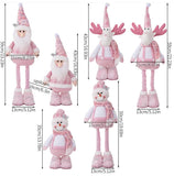 Telescopic Standing Christmas Decor - Pink & White