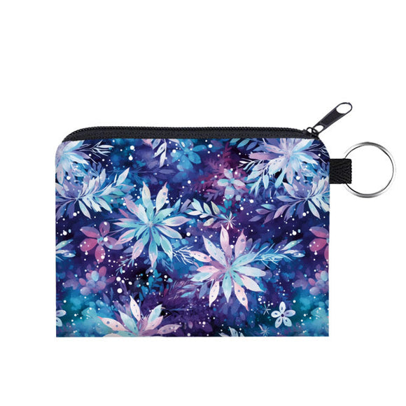 Mini Pouch - Christmas Blue Purple Snowflake - PREORDER ENDS 10/20
