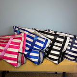 Tote Bag - Summer Stripes - Medium Blue