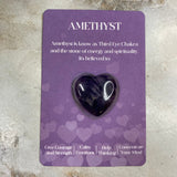 Heart Stone & Description Card - Amethyst