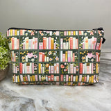 Pouch - Books Olive Green Shelf