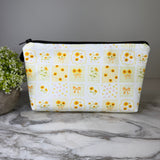 Pouch - Floral Sunflower Bow Squares