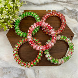 Spiral Coil Hair Tie - Christmas Mix
