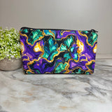 Pouch - Marble Purple Green