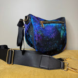 The Roni Nylon Crossbody - Blue Green Purple Galaxy