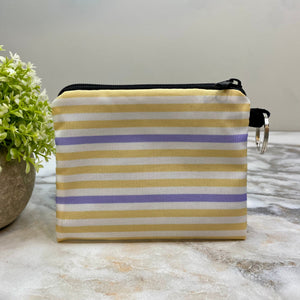 Mini Pouch - Yellow Purple Stripes