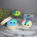 Squishy Toy - Viral Dumpling, Multi Color Spray Paint  + New Face