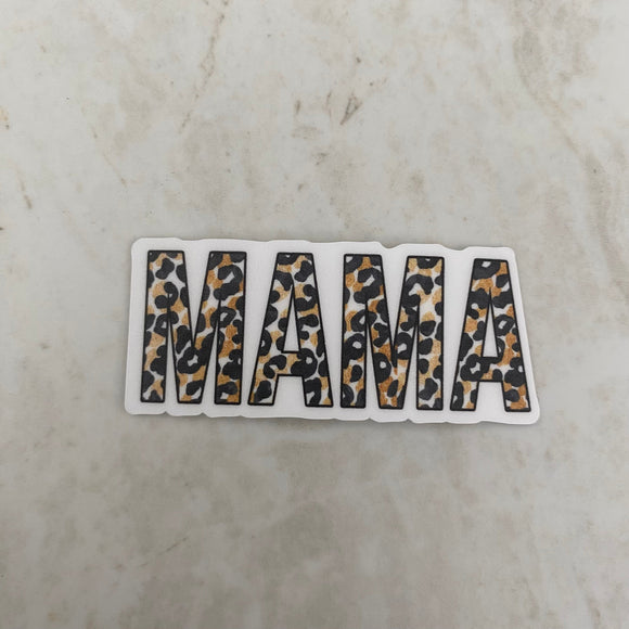 Vinyl Sticker - Mama - Animal Print