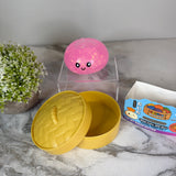 Squishy Toy - Viral Dumpling, Quick Squeeze Glitter - Pink